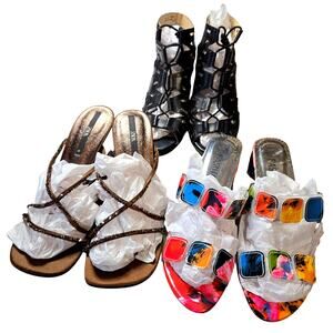 Fashion + More Size 10 Women's Sandals Lot of 3 Pairs Bulk Shoes Open Toe